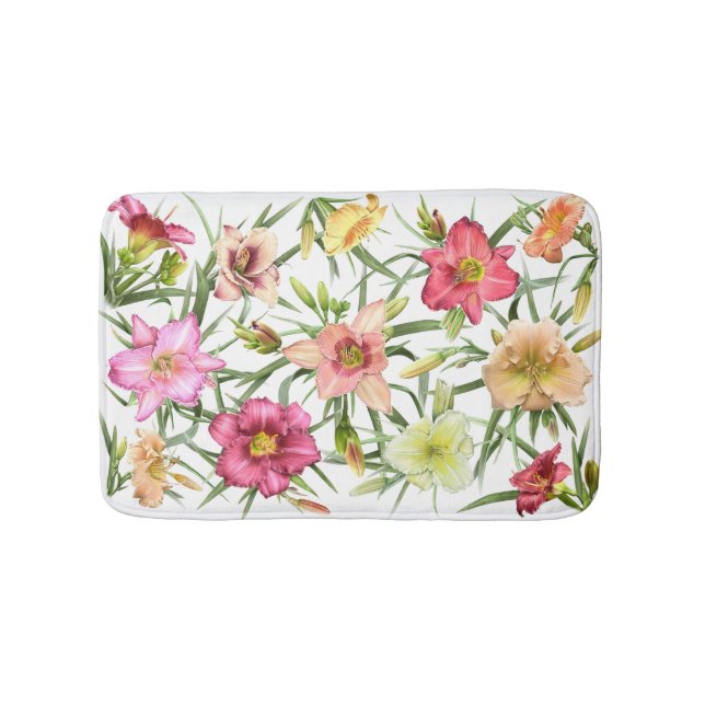 Daylilies All Over Bath Mat (Front)