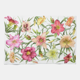 Daylilies All Over Kitchen Towel
