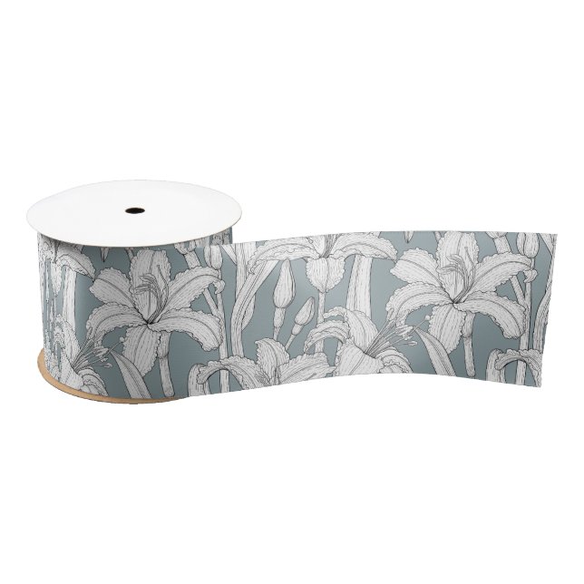 Daylilies Satin Ribbon (Spool)