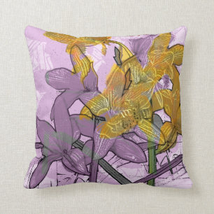 Daylilies Throw Pillow