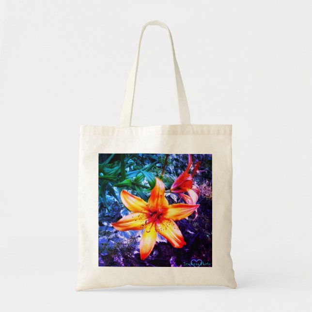 DAYLILLY RAINBOW TOTE BAG (Front)