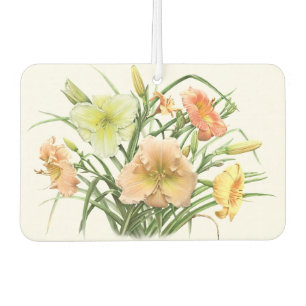 Daylily Bouquet Floral Botanical Art Design Air Freshener