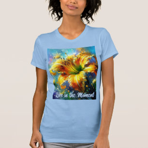 Daylily Daylilies Flower Yellow Teal Personalized T-Shirt