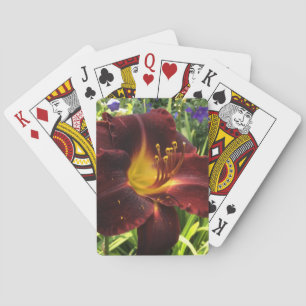 DAYLILY "Dominic" Dark Wine. Playing Cards