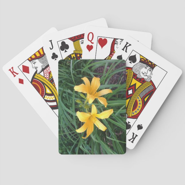 DAYLILY "Downey" Gold Duo -- Playing Cards (Back)