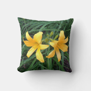 DAYLILY "Downey" Gold Duo -- Throw Pillow