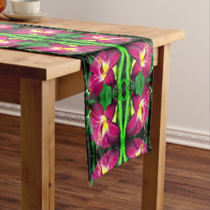 Daylily Flower Close Up Abstract      Short Table Runner