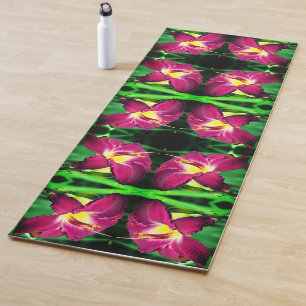 Daylily Flower Close Up Abstract Yoga Mat