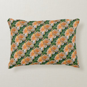 Daylily ‘Spacecoast Peach Fringe’ Accent Pillow