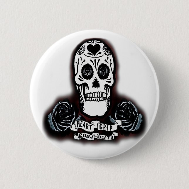 dayofthedeadcutout 2 inch round button (Front)