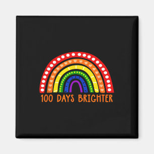Days Brighter Fun Teacher 100th Day Of School  Magnet