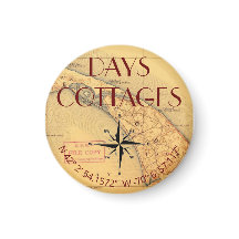 Days Cottages Map with Coordinates Magnet