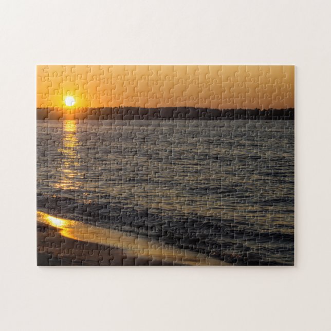 Days End At Traverse City Jigsaw Puzzle (Horizontal)