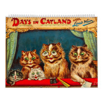 Illustrated Cats Calendar - Louis Wain | Zazzle