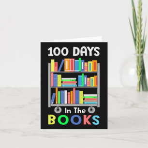 Days In The Books Reading Librarian Teacher Studen Card
