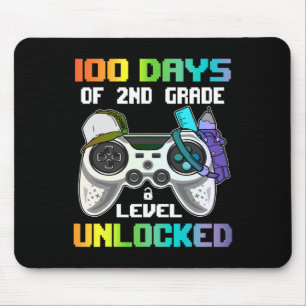 Days Of 2nd Grade Level Unlocked Gamer Video Games Mouse Pad