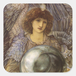 Days of Creation, First Day by Burne Jones Square Sticker