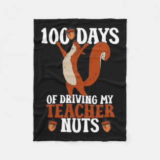 Days Of Driving Teacher Nuts School Retro Team 1 Fleece Blanket
