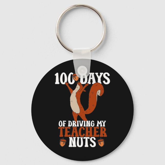 Days Of Driving Teacher Nuts School Retro Team 1  Keychain (Front)