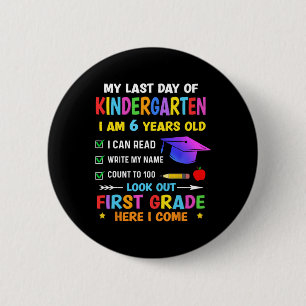 Days Of Kindergarten Graduation 2024 Graduate Boys 2 Inch Round Button