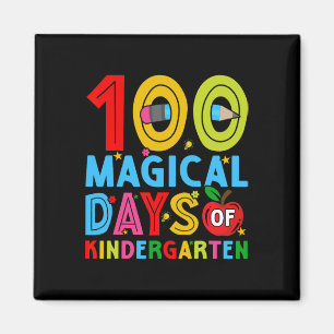Days Of Kindergarten Happy 100th Day Of School Magnet