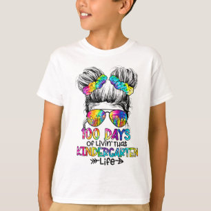 Days Of Livin' That Kindergarten Life 100 Days Of  T-Shirt