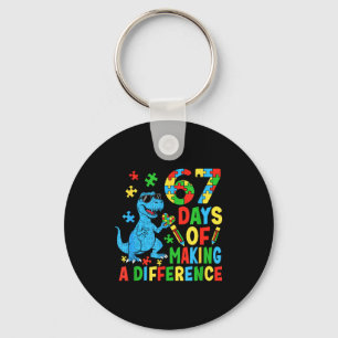 Days Of Making A Difference Dinosaur Autism Teache Keychain