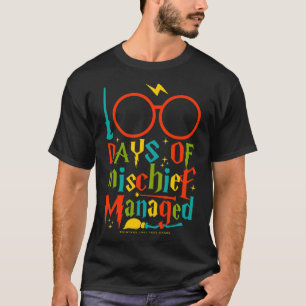 Days Of Mischief Managed Teacher Kid 100th Day Of  T-Shirt