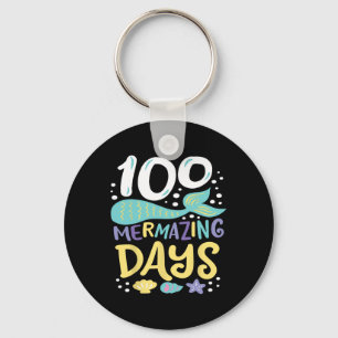 Days Of School 100 Mermazing Days Of School Mermai Keychain