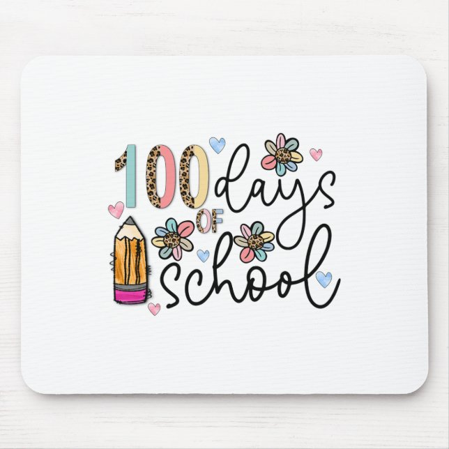 Days Of School 100th Day Of School  Mouse Pad (Front)