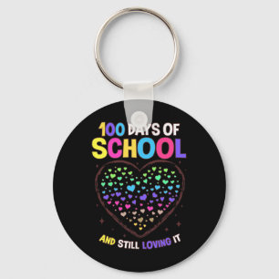 Days Of School 100th Day Of School Teacher Student Keychain