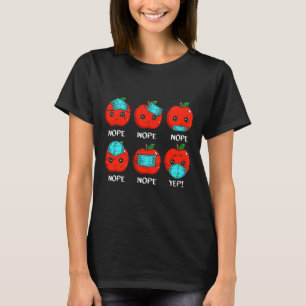 Days Of School Apple Face Mask Teacher Quarantine T-Shirt