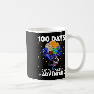Days Of School Astronaut Space Boys Kids 100th Day Coffee Mug