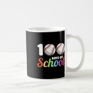 Days Of School Baseball 100th Day Students Boys Gi Coffee Mug