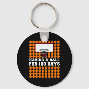 Days Of School Basketball 100th Day Balls Gift For Keychain