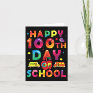 Days Of School Boys Girls Happy 100 Days Of School Card