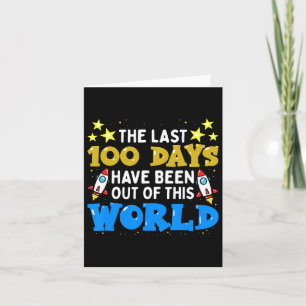 Days Of School Boys Outer Space Astronaut Rocket S Card