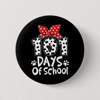 Days Of School Cute Dog Happy 100th Day Students K 2 Inch Round Button