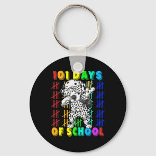 Days Of School Dalmatian Dog 100 Days Smarter Teac Keychain