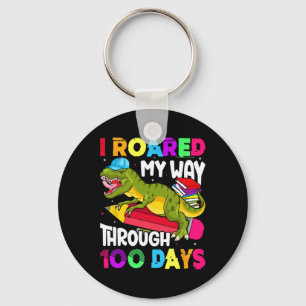 Days Of School Dinosaur-roared Teacher Student  Keychain