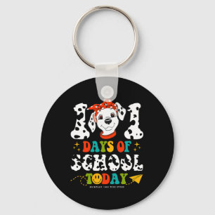 Days Of School Dog Boys Dalmatian Girls 100 Days S Keychain