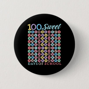 Days Of School Doughnut Cute 100th Day Of School S 2 Inch Round Button