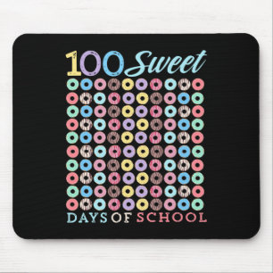 Days Of School Doughnut Cute 100th Day Of School S Mouse Pad