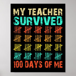 Days Of School Kids 100th Day Of School Costume 3  Poster