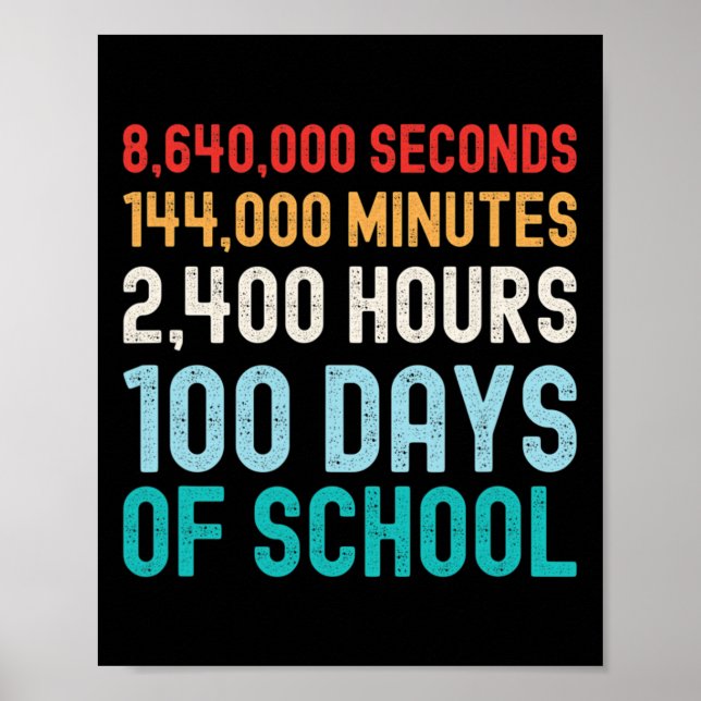 Days Of School Math  Poster (Front)