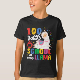 Days Of School No Prob Llama 100h Day Suden Grunge T-Shirt