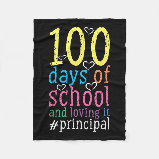 Days Of School Principal 2  Fleece Blanket (Front)