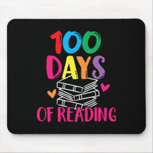 Days Of School Reading English Teacher Books Stack Mouse Pad
