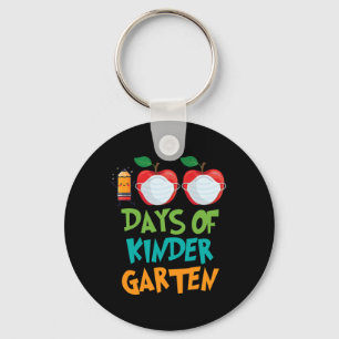Days Of School Remote Virtual Teacher Student  Keychain