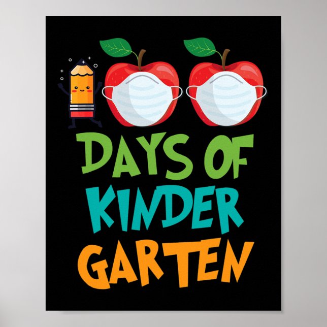 Days Of School Remote Virtual Teacher Student  Poster (Front)